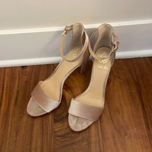 Vince Camino VC-Corlina Blush Velvet Open Toe Heel